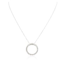 14KT White Gold 1.69 ctw Diamond Pendant With Chain