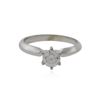 Image 1 : 14KT White Gold 0.65 ctw Round Cut Diamond Solitaire Ring
