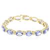 Image 1 : 14KT Yellow Gold 34.35 ctw Tanzanite and Diamond Bracelet
