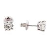 Image 2 : 14KT White Gold 1.23 ctw Diamond Solitaire Earrings