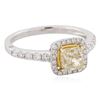Image 2 : 14KT White Gold 1.05 ctw SI1/Light Yellow Diamond Ring
