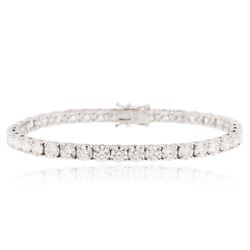 18KT White Gold 11.64 ctw Diamond Tennis Bracelet