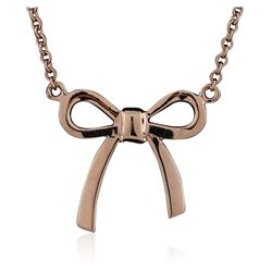 14KT Rose Gold Bow Necklace