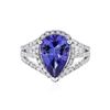 Image 1 : 18KT White Gold 3.62 ctw Tanzanite and Diamond Ring