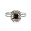 Image 1 : 14KT White Gold 0.81 ctw Diamond Ring