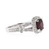 Image 2 : 14KT White Gold 2.20 ctw Ruby and Diamond Ring