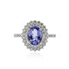 Image 1 : 14KT White Gold 1.61 ctw Tanzanite and Diamond Ring