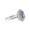 Image 2 : 14KT White Gold 1.61 ctw Tanzanite and Diamond Ring