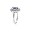 Image 3 : 14KT White Gold 1.61 ctw Tanzanite and Diamond Ring