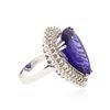 Image 3 : 14KT White Gold GIA Certified 23.20 ctw Tanzanite and Diamond Ring