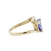 Image 3 : 14KT Yellow Gold 2.12 ctw Tanzanite and Diamond Ring