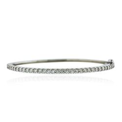 14KT White Gold 2.06 ctw Diamond Bangle Bracelet