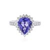 Image 1 : 14KT White Gold 2.43 ctw Tanzanite and Diamond Ring