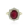 Image 1 : 14KT Yellow Gold 4.88 ctw Ruby and Diamond Ring