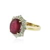 Image 2 : 14KT Yellow Gold 4.88 ctw Ruby and Diamond Ring