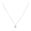 Image 1 : 14KT White Gold 0.90 ctw Diamond Pendant With Chain