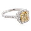 Image 2 : 18KT White Gold 1.98 ctw Diamond Ring
