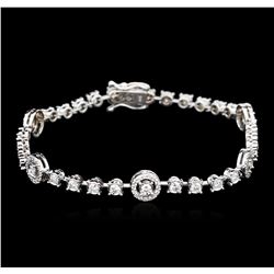 14KT White Gold 2.23 ctw Diamond Bracelet