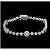 Image 1 : 14KT White Gold 2.23 ctw Diamond Bracelet
