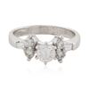 Image 1 : 14KT White Gold 0.73 ctw Diamond Ring