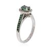 Image 3 : 14KT White Gold 0.79 ctw Alexandrite, Tsavorite and Diamond Ring