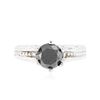 Image 1 : 14KT White Gold 1.15 ctw Black Diamond Ring