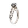 Image 3 : 14KT White Gold 1.15 ctw Black Diamond Ring