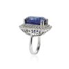 Image 3 : 14KT White Gold GIA Certified 29.75 ctw Tanzanite and Diamond Ring