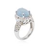 Image 3 : 14KT White Gold 4.59 ctw Chrysoprase and Diamond Ring