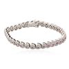 Image 1 : 18KT White Gold 2.62 ctw Pink Sapphire and Diamond Bracelet