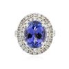 Image 1 : 14KT White Gold 5.29 ctw Tanzanite and Diamond Ring