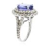 Image 3 : 14KT White Gold 5.29 ctw Tanzanite and Diamond Ring