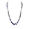 Image 1 : 14KT White Gold 44.29 ctw Tanzanite and Diamond Necklace