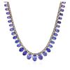 Image 2 : 14KT White Gold 44.29 ctw Tanzanite and Diamond Necklace
