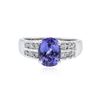 Image 1 : 14KT White Gold 2.32 ctw Tanzanite and Diamond Ring