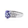Image 2 : 14KT White Gold 2.32 ctw Tanzanite and Diamond Ring
