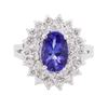 Image 1 : 14KT White Gold 1.65 ctw Tanzanite and Diamond Ring