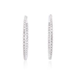 14KT White Gold 2.39 ctw Diamond Earrings