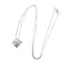 Image 1 : 14KT White Gold 0.89 ctw Diamond Pendant With Chain
