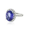 Image 2 : 14KT White Gold 5.70 ctw Tanzanite and Diamond Ring