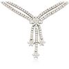Image 2 : 14KT White Gold 4.90 ctw Diamond Necklace