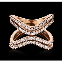 18KT Rose Gold 0.90 ctw Diamond Ring