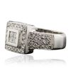 Image 2 : 14KT White Gold 0.95 ctw Diamond Ring