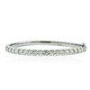 Image 1 : 14KT White Gold 4.22 ctw Diamond Bangle Bracelet
