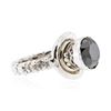 Image 2 : 14KT White Gold 3.49 ctw Black Diamond Ring