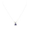Image 1 : 14KT White Gold 1.72 ctw Tanzanite and Diamond Pendant with Chain