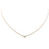 Image 2 : 14KT Rose Gold 0.15 ctw Diamond Solitaire Necklace