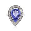 14KT White Gold 5.00 ctw Tanzanite and Diamond Ring