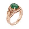 Image 3 : 14KT Rose Gold 2.08 ctw Emerald and Diamond Ring