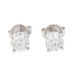 14KT White Gold 1.19 ctw Diamond Stud Earrings